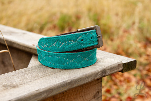 Turquoise Suede Belt