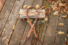 Load image into Gallery viewer, Regular Cheek Roughout Split Ear Headstall - Chocolate Buckstitch