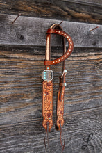 Load image into Gallery viewer, Cream Braid Short Cheek Headstall