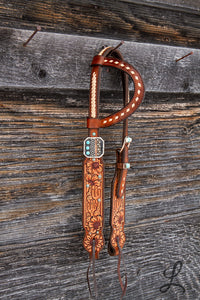 Cream Braid Short Cheek Headstall