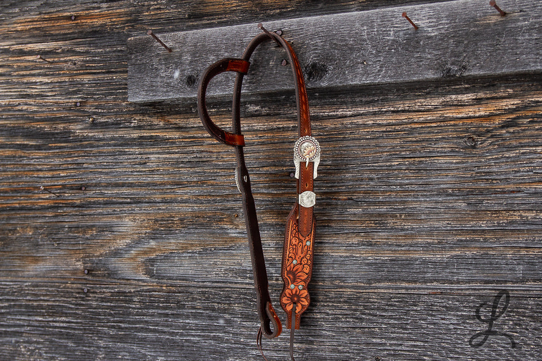 Cactus and Sunflower Regular Cheek Headstall