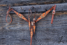 Load image into Gallery viewer, Turquoise Filigree Tack Set - Short Cheek Headstall