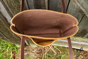 Brown Suede Tote Bag