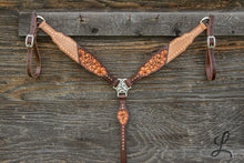 Load image into Gallery viewer, Dark Brown Breastcollar with Cream Buckstitch
