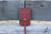 Load image into Gallery viewer, Brown Pocket with Pink Stitching