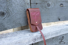 Load image into Gallery viewer, Brown Pocket with Pink Stitching