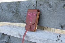 Load image into Gallery viewer, Brown Pocket with Pink Stitching