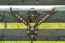 Load image into Gallery viewer, White &amp; Silver Browband Tack Set - Short Cheek