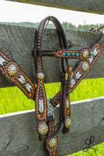 Load image into Gallery viewer, White &amp; Silver Browband Tack Set - Short Cheek