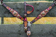 Load image into Gallery viewer, Chocolate Brown Pink Tack Set