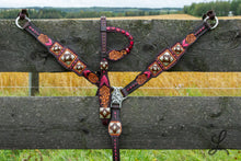 Load image into Gallery viewer, Chocolate Brown Pink Tack Set