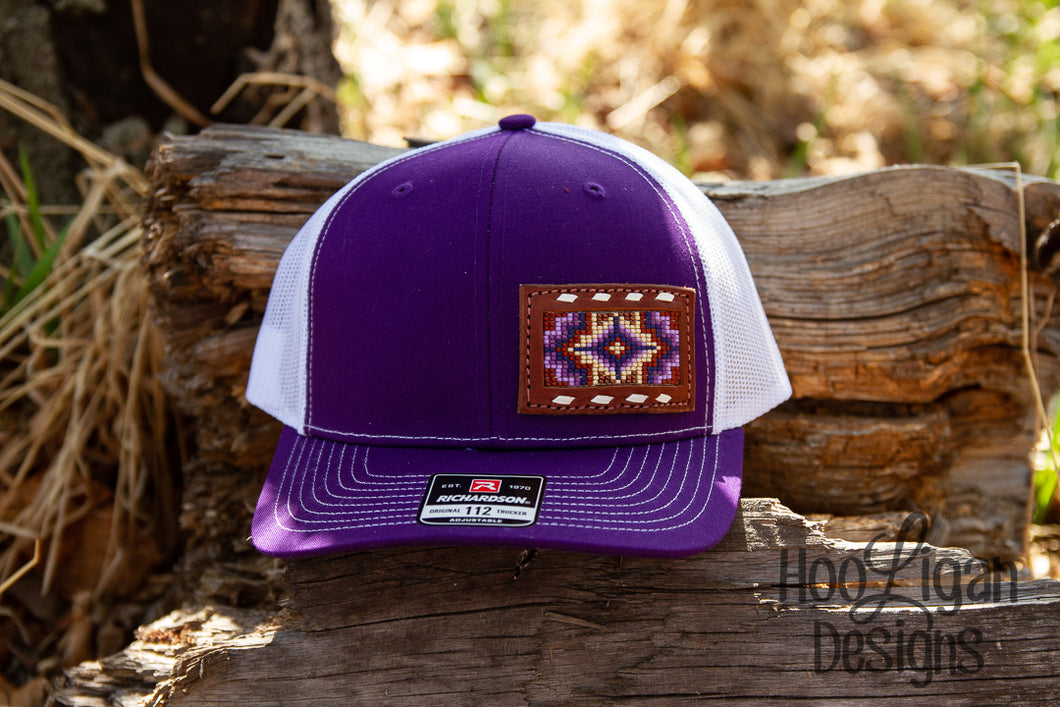 Purple Cap with beading