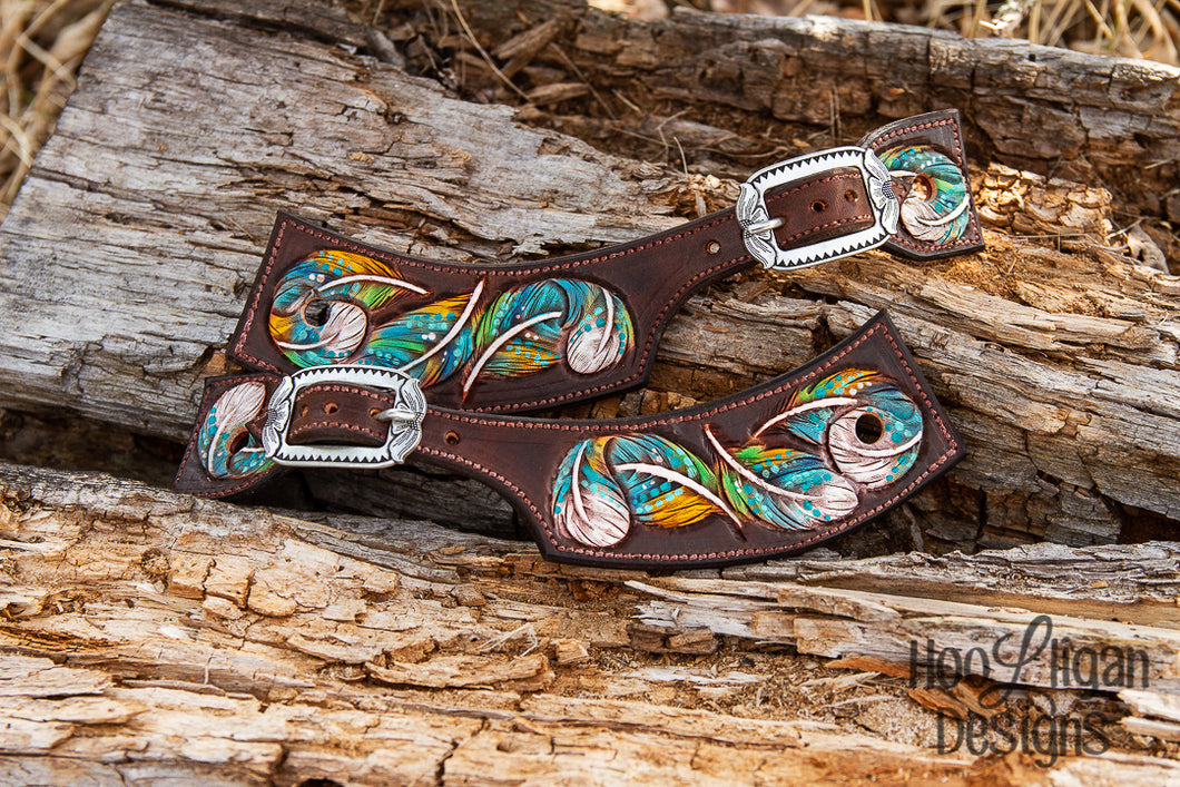 Feather Spur Straps - Silver Buckle